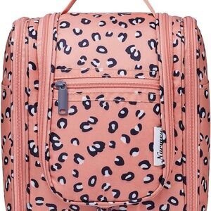 Amazon Pink-Orange Medium Leopard Print Travel Bag